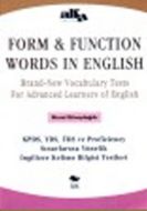 Form & Function Words In English                                                                                                                                                                                                                               