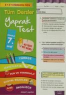 Tüm Dersler Yaprak Test-7                                                                                                                                                                                                                                      