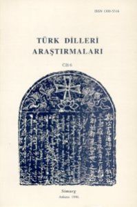 Türk Dilleri Araştırmaları Yıllığı 1996 Cilt: 6                                                                                                                                                                                                                