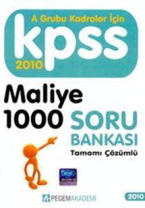 A Grubu Kadrolar İçin KPSS Maliye 1000 Soru Bankas                                                                                                                                                                                                             